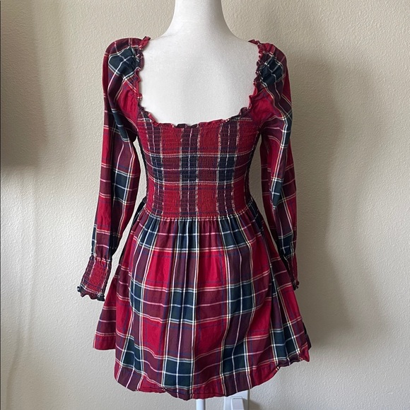 Hill House Red Plaid Long Sleeve Dress - Picture 8 of 11
